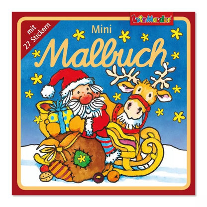 Lutz Mauder Mini-Malbücher mit Stickern, Weihnachten, 1 Stück, 2-fach sortiert