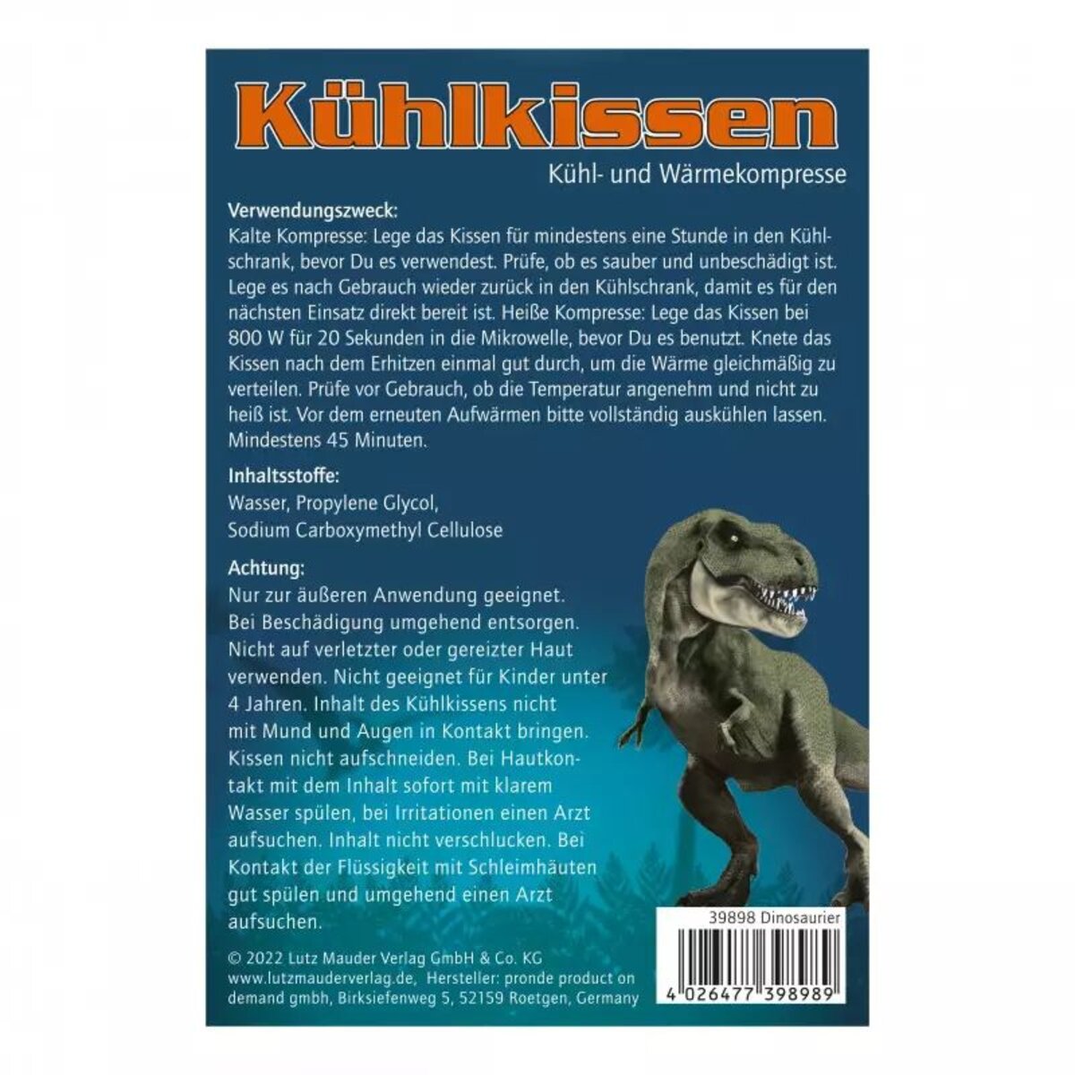 Lutz Mauder TapirElla Kühl-und Wärmekompressen, Dinosaurier