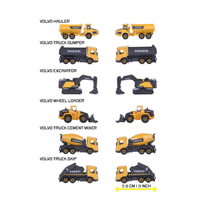 Majorette Volvo Construction Premium, 6-sort.