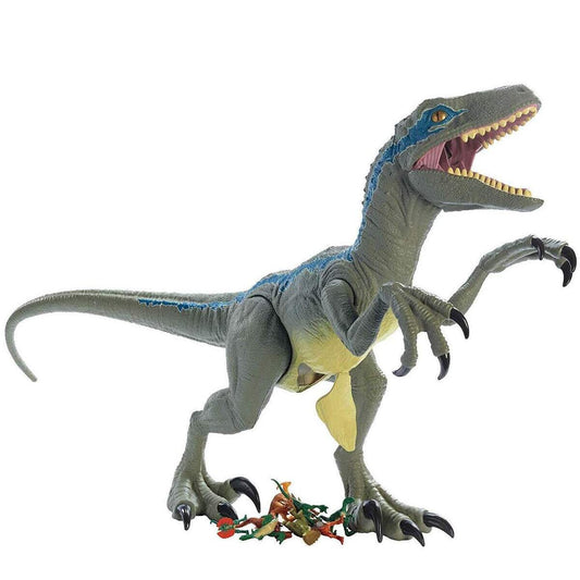 Mattel Jurassic World Dino Rivals Riesendino Velociraptor Blue