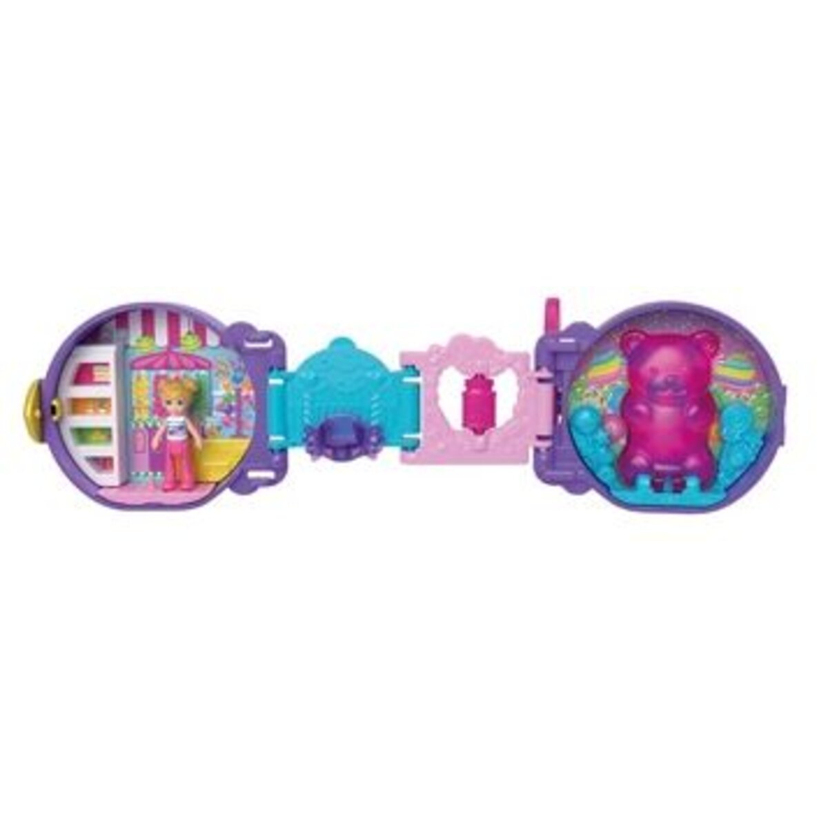Mattel Polly Pocket On The Go Fun, 1 Stück, 3-fach sortiert
