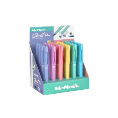 McNeill Radierbarer Füller Ghost Pen Pastell mit Metallclip, 6 Farben sortiert