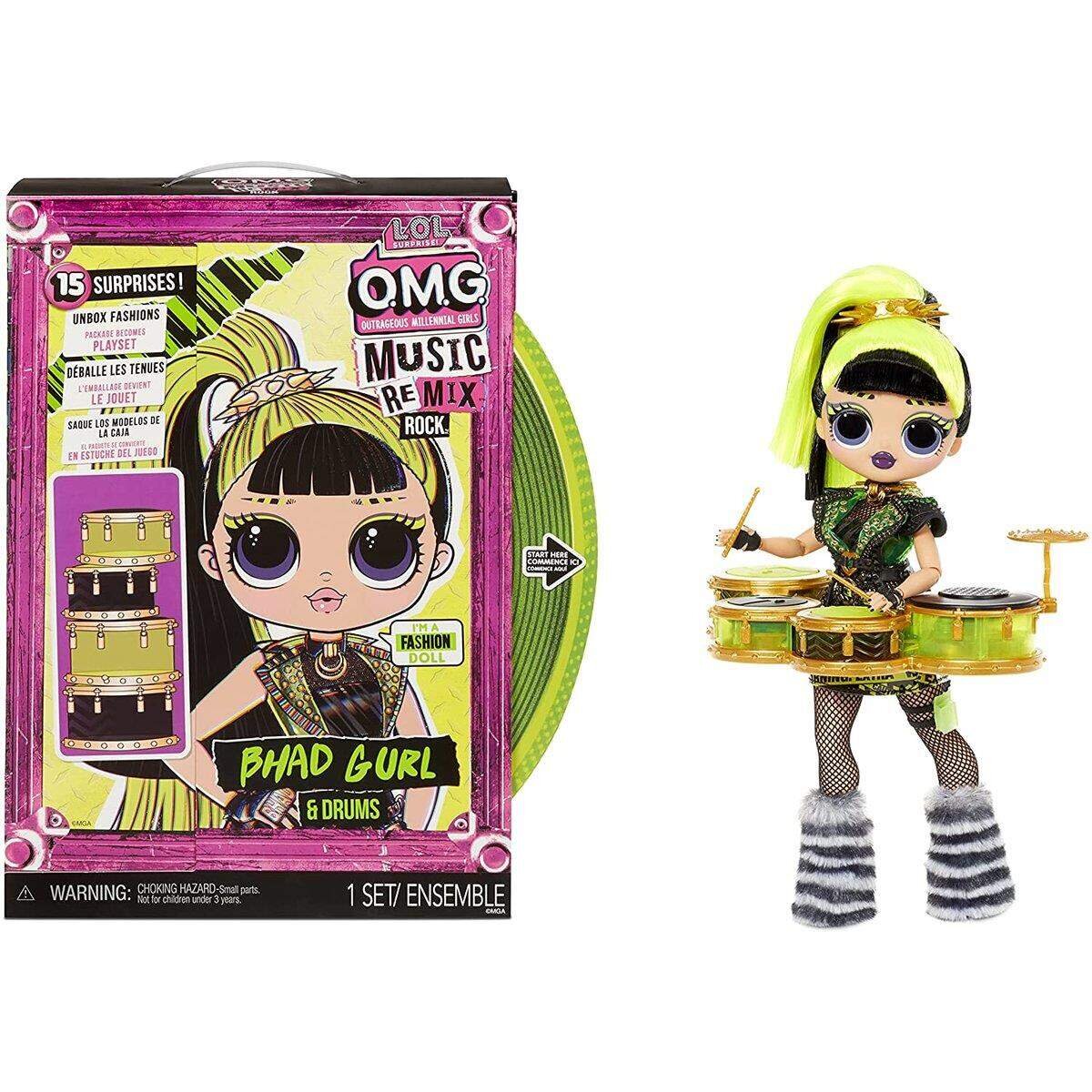 MGA Entertainment L.O.L. Surprise OMG Remix Rock- Bhad Gurl and Drums