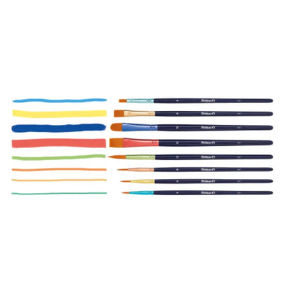 Pelikan Pinselset Premium mit 8 Synthetikpinseln