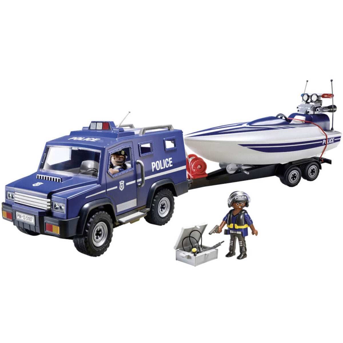 PLAYMOBIL® 5187 City Action Polizei-Truck mit Speedboot