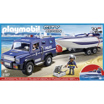PLAYMOBIL® 5187 City Action Polizei-Truck mit Speedboot
