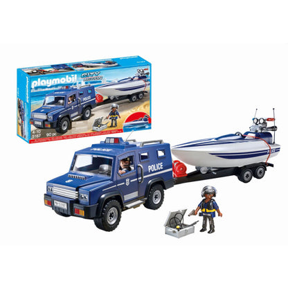 PLAYMOBIL® 5187 City Action Polizei-Truck mit Speedboot
