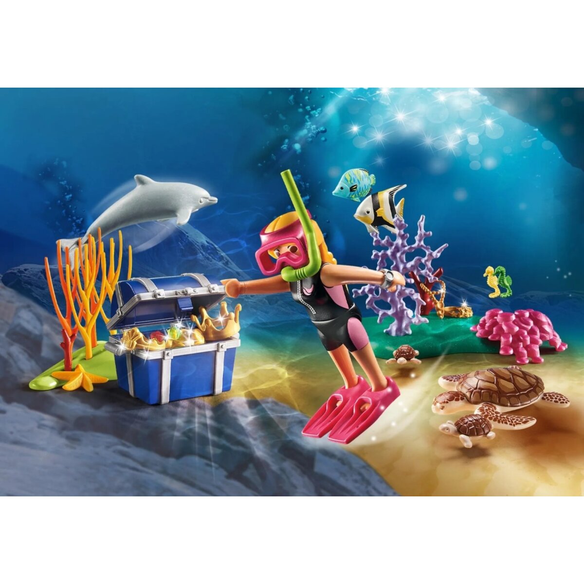PLAYMOBIL® 70678 Family Fun Geschenkset Schatztaucherin