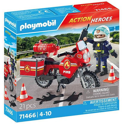 PLAYMOBIL® 71466 Act!on Heroes - Feuerwehrmotorrad am Unfallort