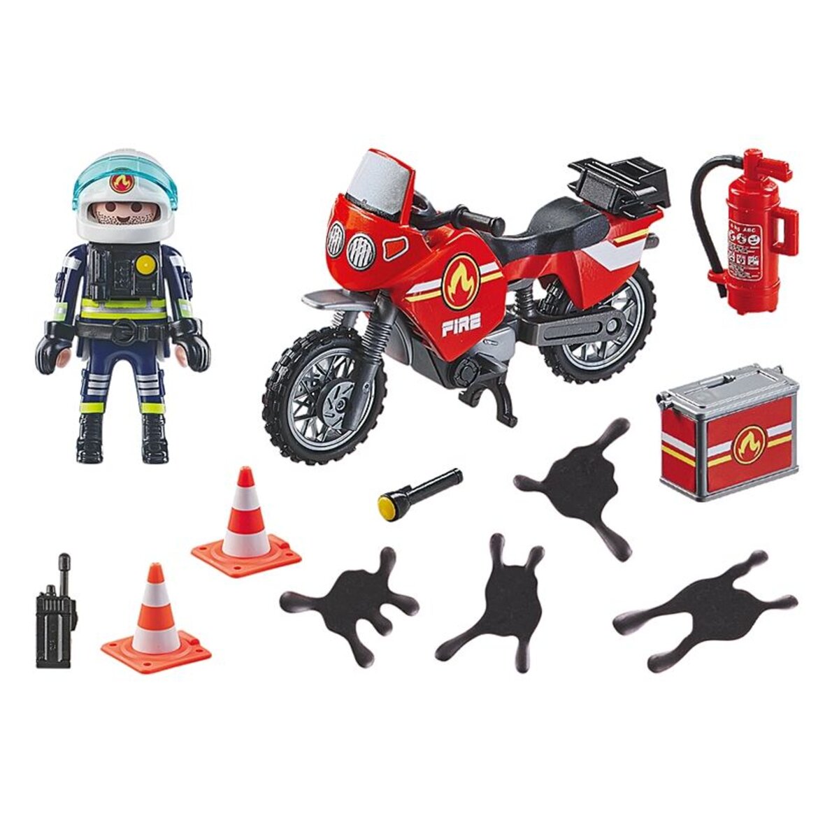 PLAYMOBIL® 71466 Act!on Heroes - Feuerwehrmotorrad am Unfallort