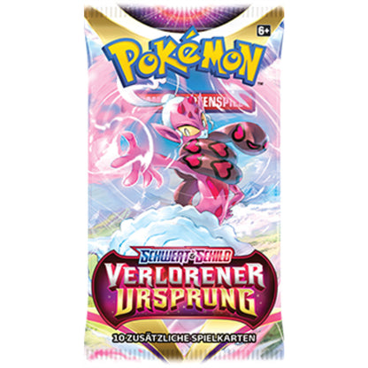 Pokemon Booster Schwert & Schild – Verlorener Ursprung (deutsch), 1 Stück, 4-fach sortiert