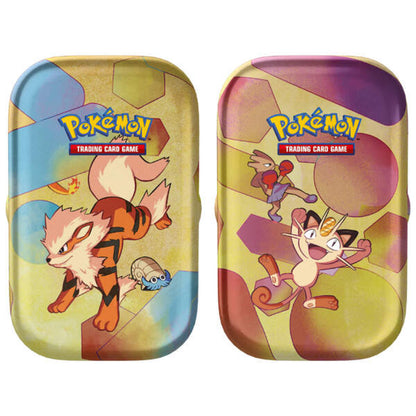 Pokemon Mini-Tin-Box Karmesin & Purpur 151, 1 Stück, 10-fach sortiert