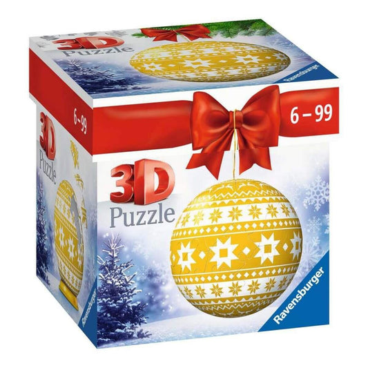 Ravensburger 3D Puzzle-Ball Weihnachtskugel Norweger Muster, 54 Teile