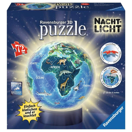 Ravensburger 3D Puzzle Nachtlicht Erde bei Nacht, 72 Teile