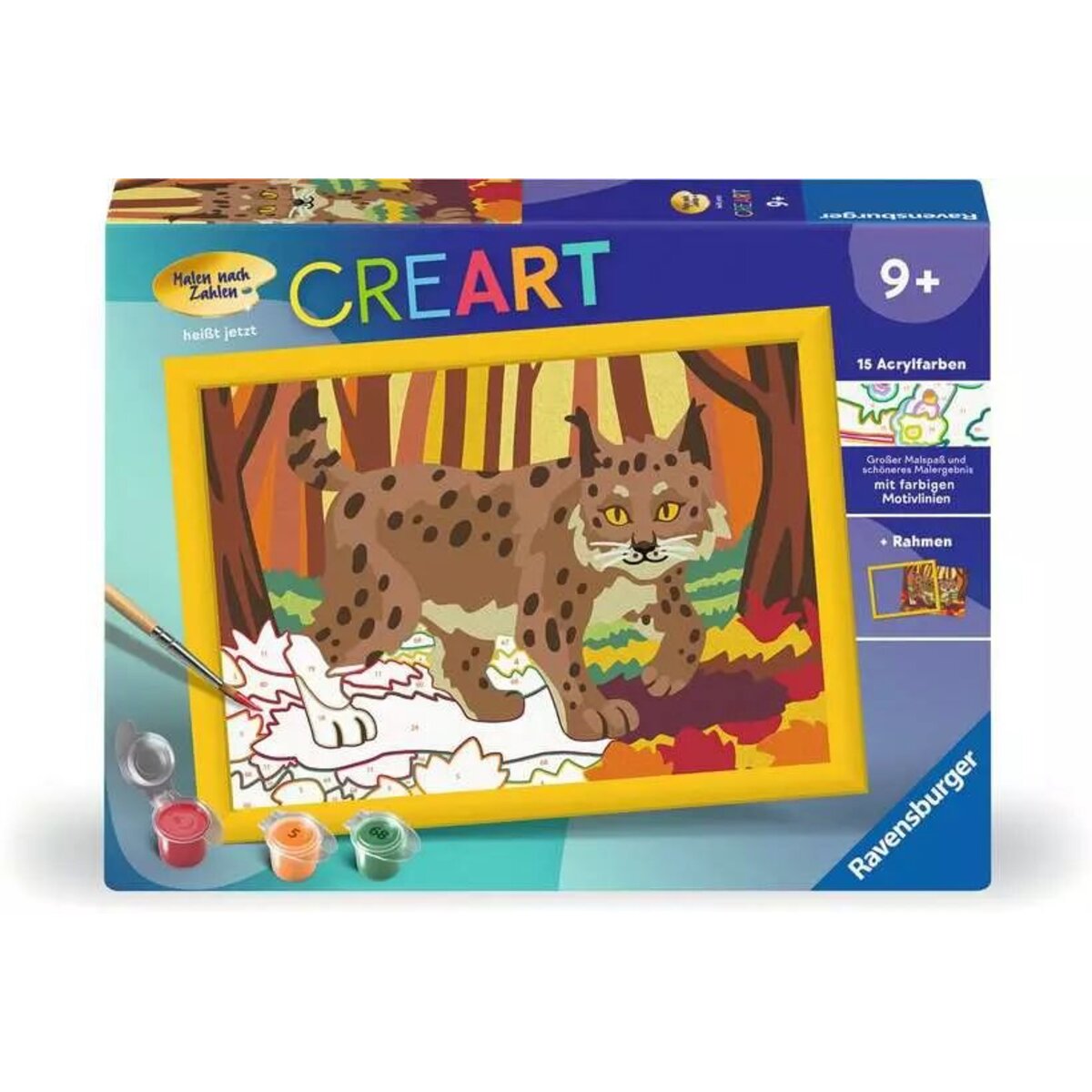 Ravensburger CreArt Malen nach Zahlen - Luchs im Herbstwald