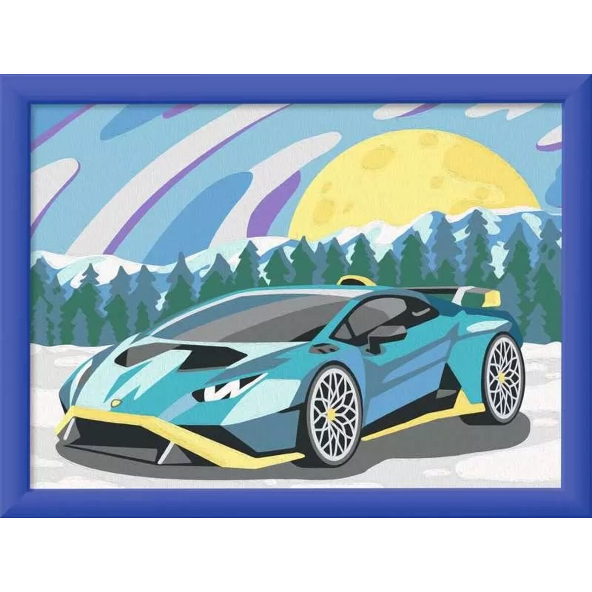 Ravensburger CreArt Malen nach Zahlen - Blauer Lamborghini