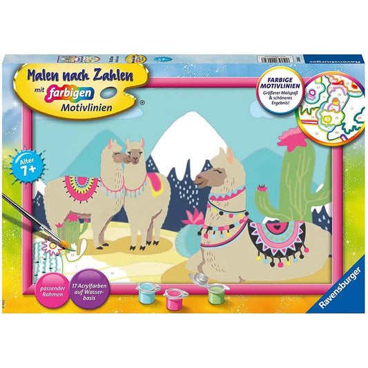Ravensburger CreArt, Malen nach Zahlen - Glückliche Lamas