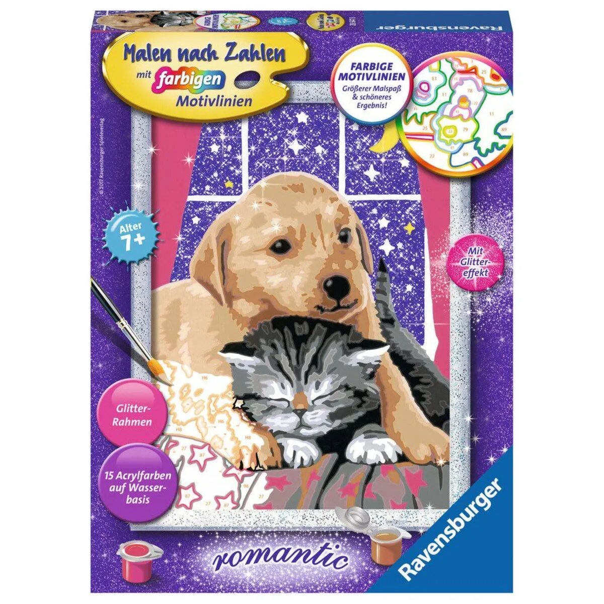 Ravensburger CreArt, Malen nach Zahlen - Flauschige Freunde