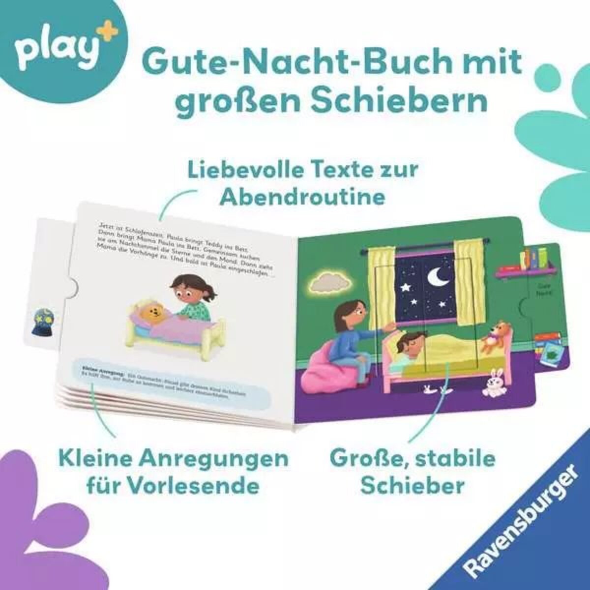 Ravensburger play+ Mein erstes Schiebebuch: Gute Nacht