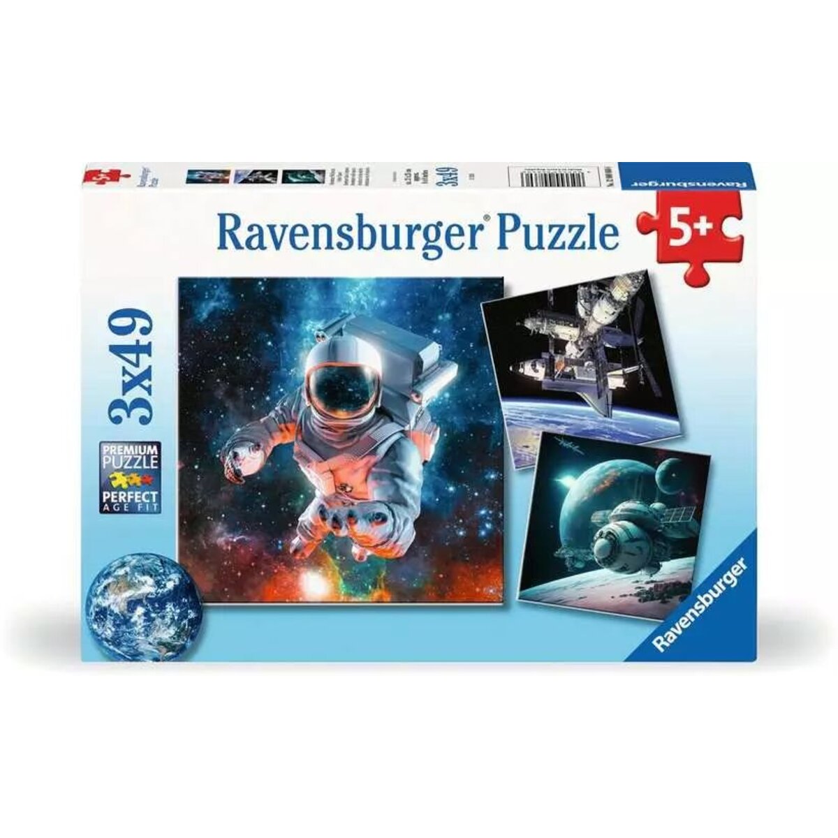 Ravensburger Puzzle - Abenteuer Weltraum, 3 x 49 Teile