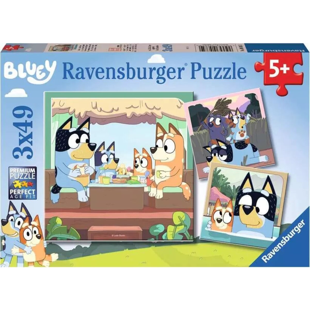 Ravensburger Puzzle - Blueys Abenteuer, 3 x 49 Teile