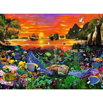 Ravensburger Puzzle - Schildkröte im Riff, 500 Teile