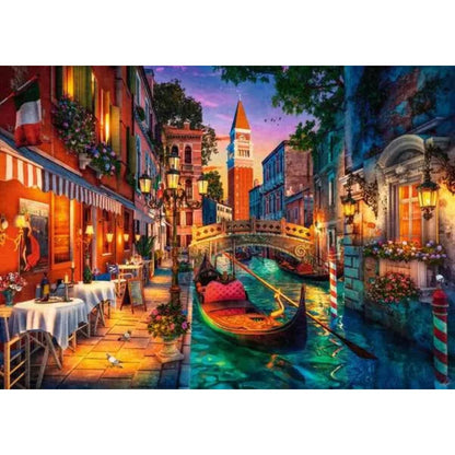 Ravensburger Puzzle 1000 Teile Kanalrundfahrt in Venedig 70 x 50 cm