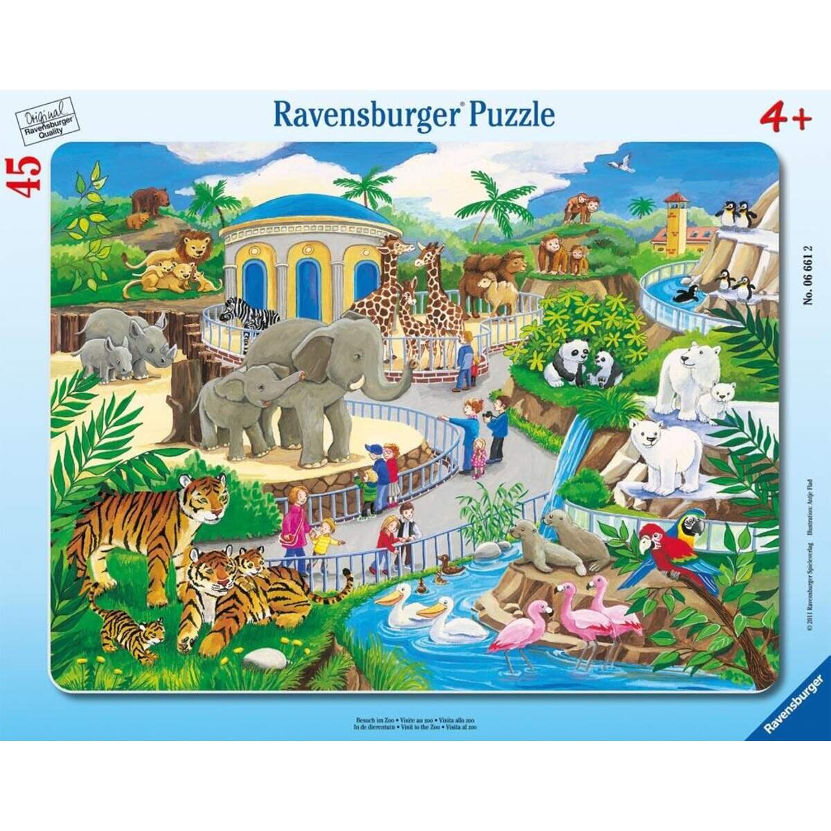 Ravensburger Puzzle - Besucher im Zoo, 45 Teile