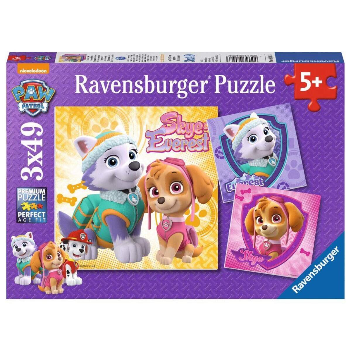Ravensburger Puzzle - Bezaubernde Hundemädchen, 3x49 Teile