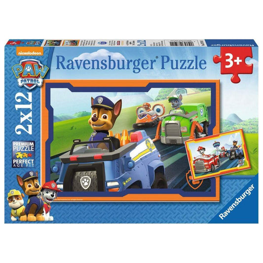 Ravensburger Puzzle - Paw Patrol im Einsatz, 2x12 Teile