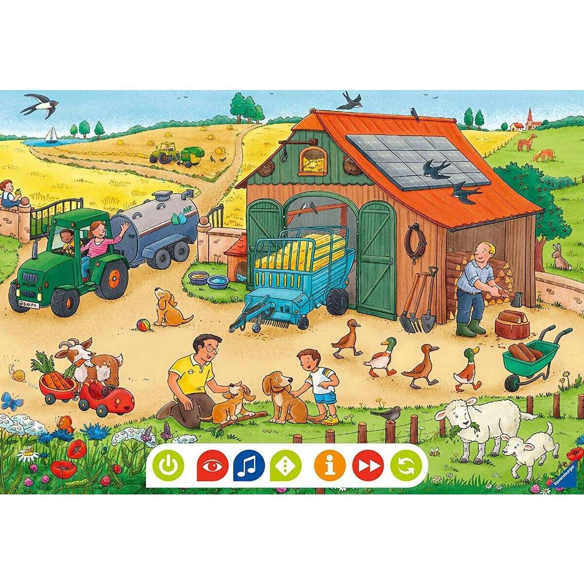 Ravensburger tiptoi Bauernhof Puzzle, 2 x 12 Teile
