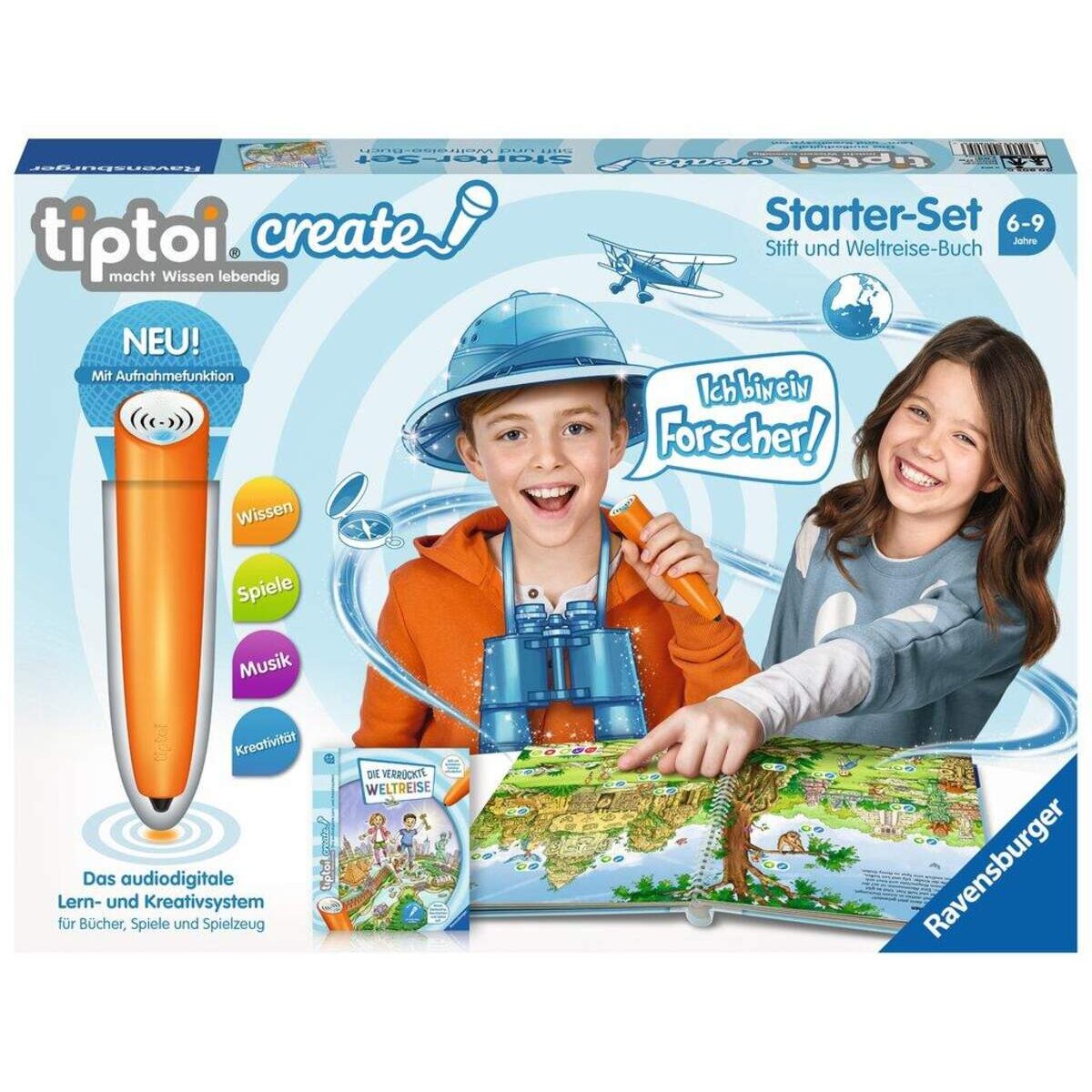 Ravensburger tiptoi CREATE Starter-Set Stift und Weltreise-Buch