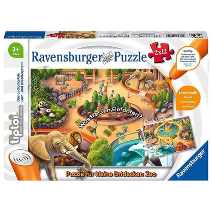 Ravensburger tiptoi Puzzle für kleine Entdecker: Zoo 2 x 12 Teile