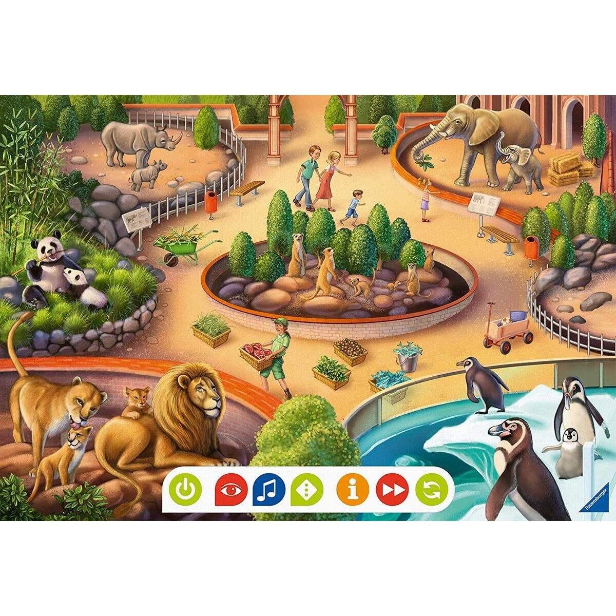 Ravensburger tiptoi Puzzle für kleine Entdecker: Zoo 2 x 12 Teile