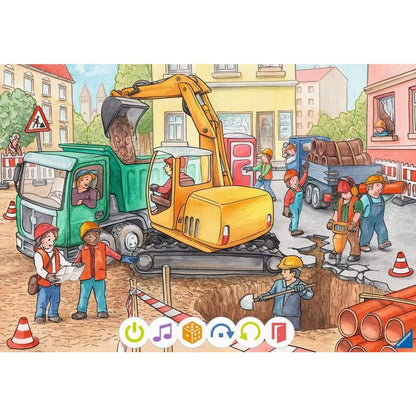 Ravensburger tiptoi® Puzzle für kleine Entdecker: Baustelle