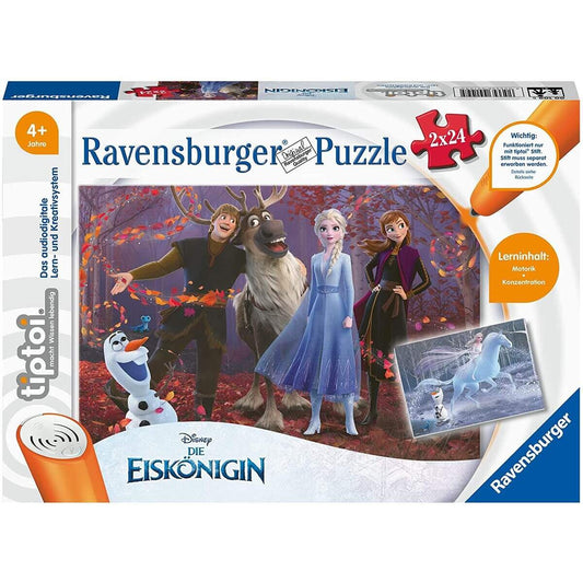 Ravensburger tiptoi Spiel Puzzle für kleine Entdecker: Die Eiskönigin, 2 x 24 Teile