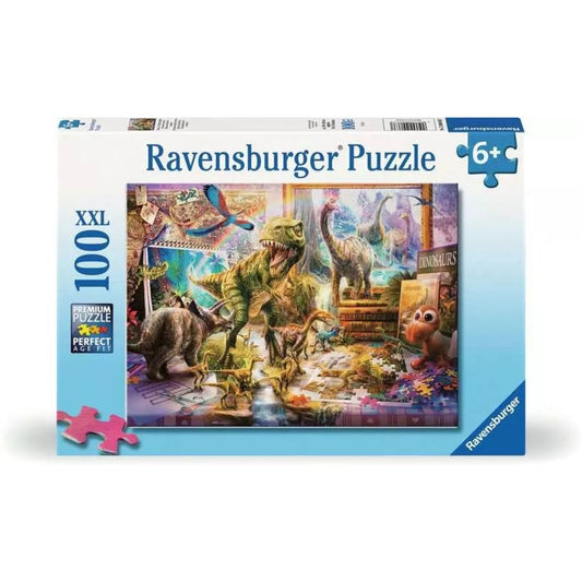 Ravensburger XXL Puzzle - Dinos im Kinderzimmer, 100 Teile