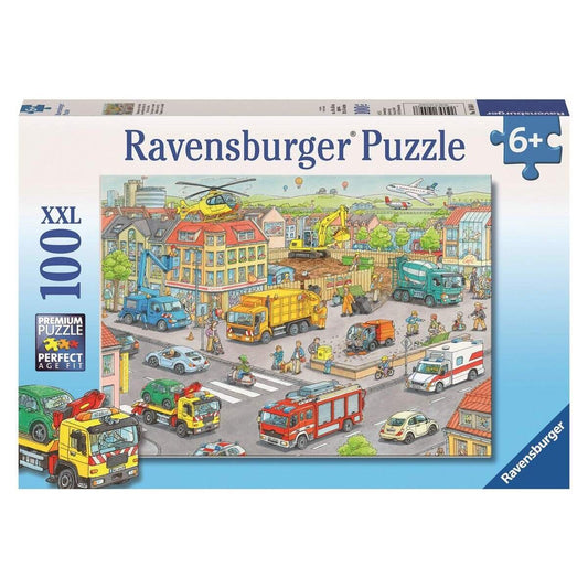 Ravensburger XXL Puzzle Fahrzeuge in der Stadt, 100 Teile