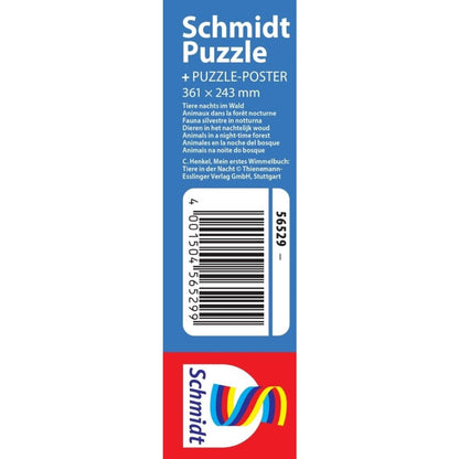 Schmidt Spiele Puzzle - Tiere nachts im Wald, 100 Teile, Eco-Friendly, Gras Kinderpuzzle