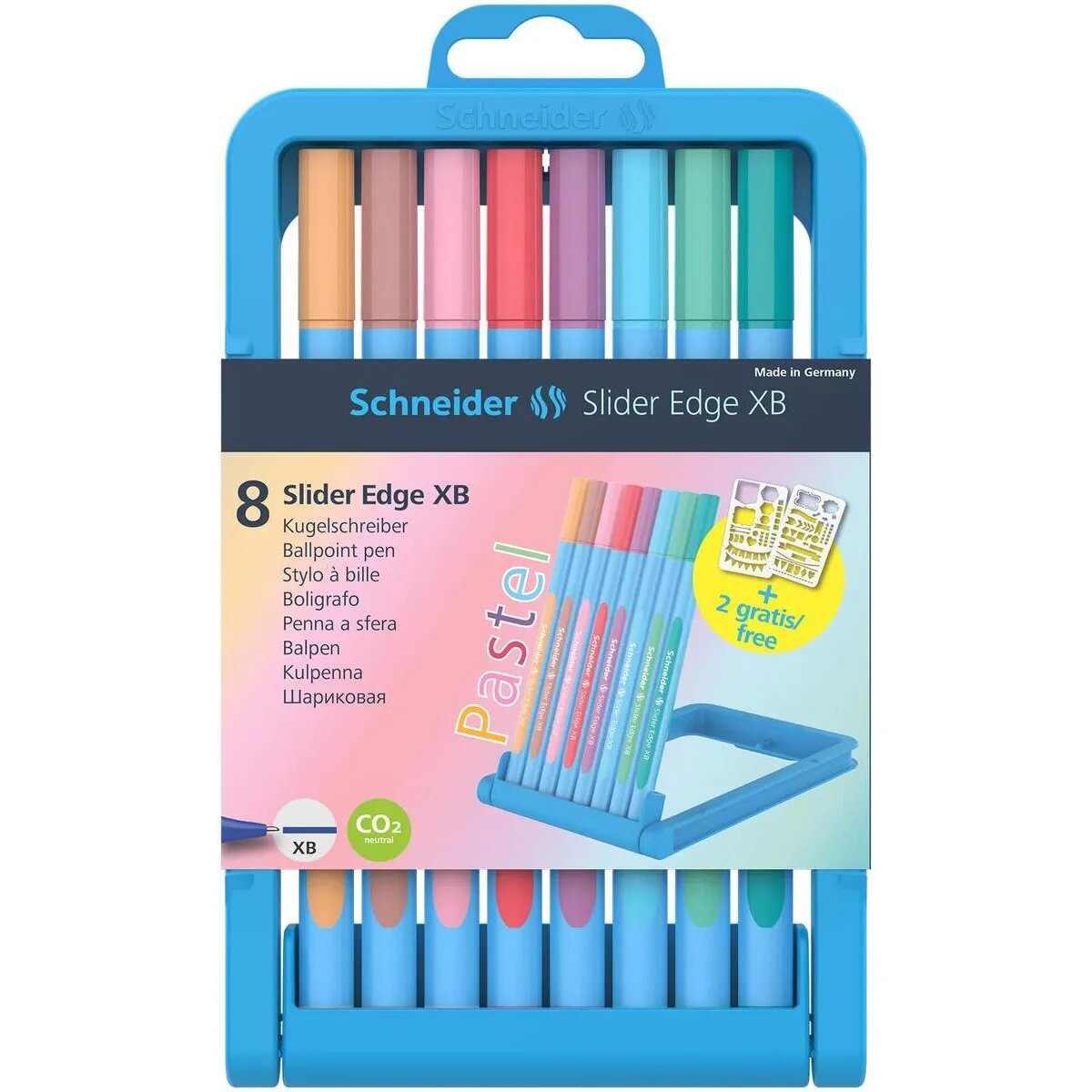 Schneider Kugelschreiber Slider Edge XB Pastell 8er-Etui