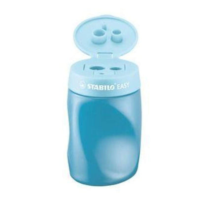 Schul-Set für Linkshänder - STABILO EASYgraph in blau - inklusive Spitzer + Radierer