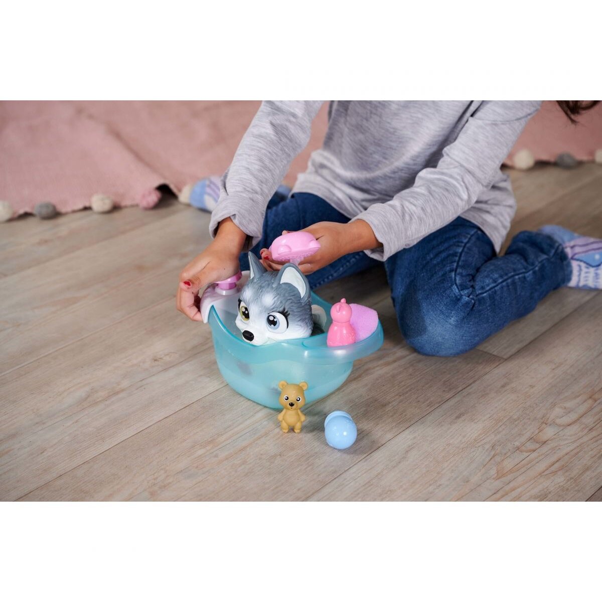 Simba Pamper Petz Husky mit Badewanne und Zubehör