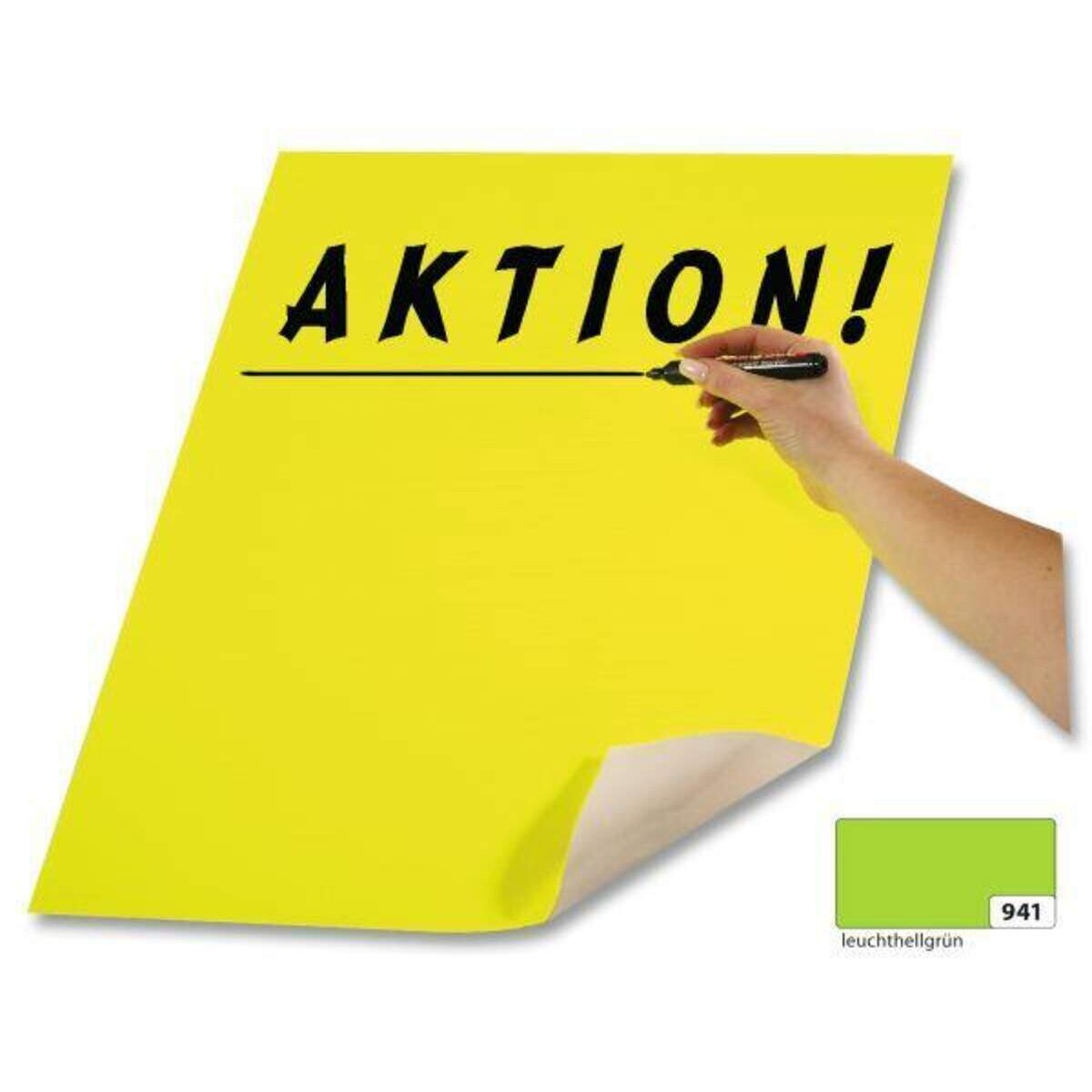 SPERRE MK Folia Plakatkarton leuchthellgrün, 48 x 68cm, 10 Bögen