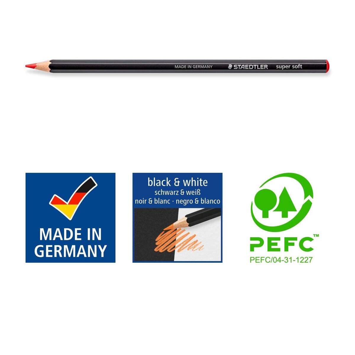 STAEDTLER® 149C Super weicher Farbstift, Kartonetui mit 12 Farbstiften in sortierten Farben