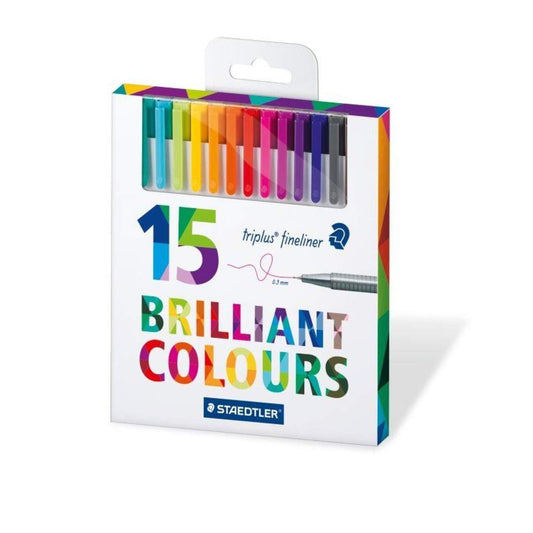 STAEDTLER® triplus® fineliner 334 Brilliant Colours, 15-teiliges Etui