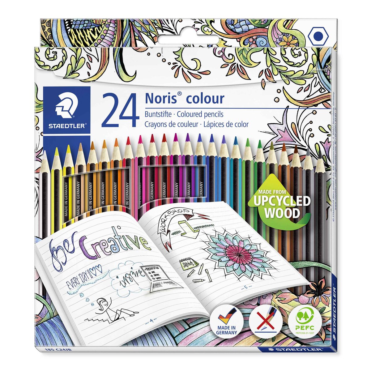 STAEDTLER® Noris® colour 185 Buntstift, Kartonetui mit 24 Buntstiften in sortierten Farben - Sonderedition