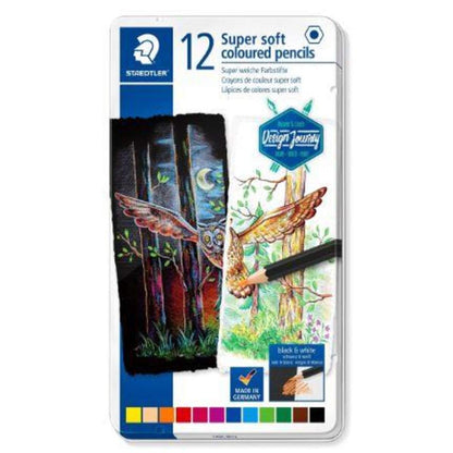 STAEDTLER® 149C Super weicher Farbstift, Metalletui mit 12 Farbstiften in sortierten Farben