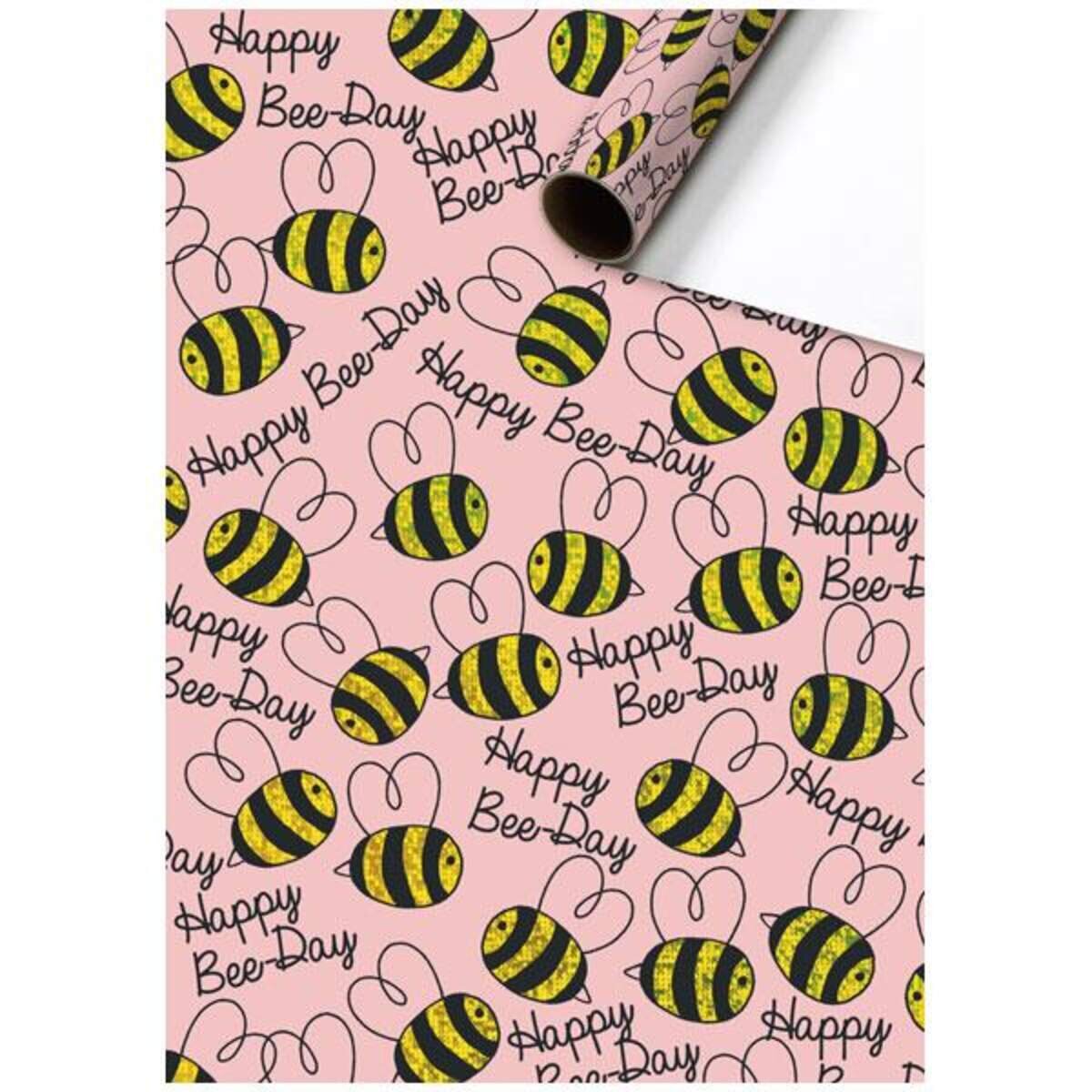 Stewo Geschenkpapier Bee rosa, 70 cm x 1,5 m