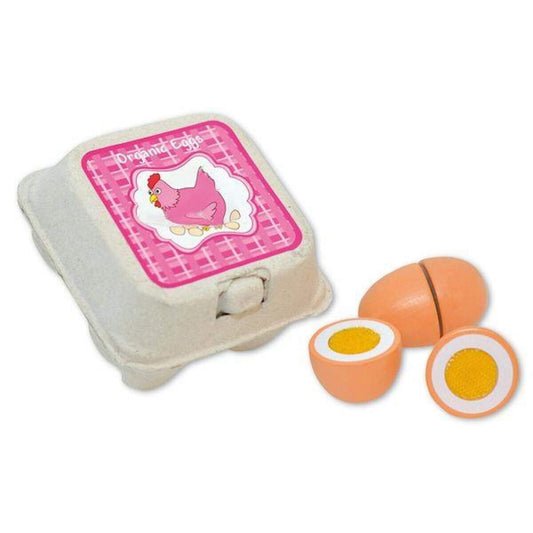 Tanner Eier zum Schneiden 4 Stück für die Puppenstube oder Kaufmannsladen