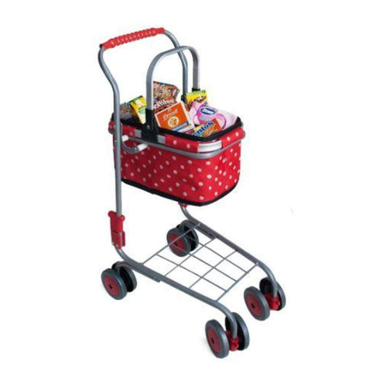 Tanner Einkaufswagen mit Korb für die Puppenstube oder Kaufmannsladen